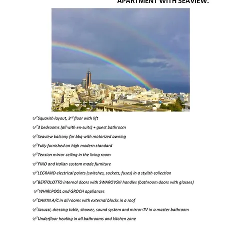 Top-notch With Sea View, Bbq And Jacuzzi Apartment Saint Julian's